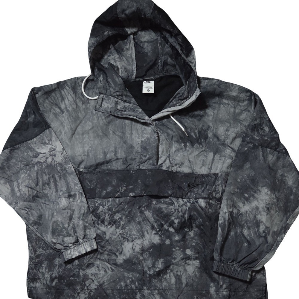 Nike Sportswear Anorak Pullover‎ Jacket Small Crystal Dye Marble Bl/Gray Hoodie